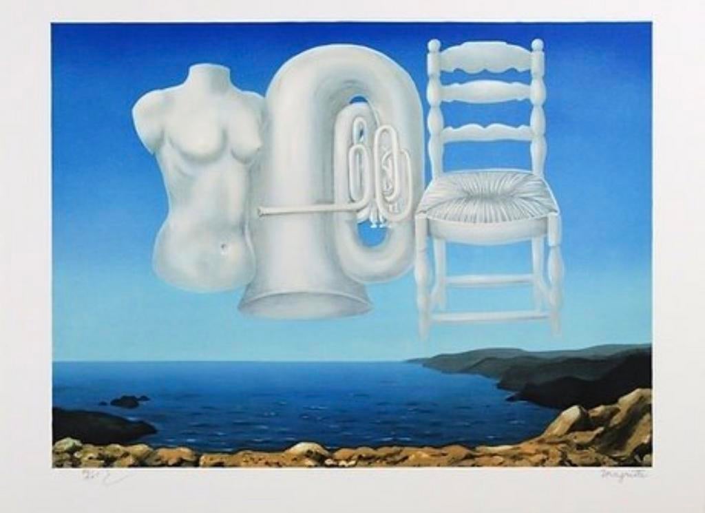 Gesigneerde litho René Magritte, Ophalen of Verzenden