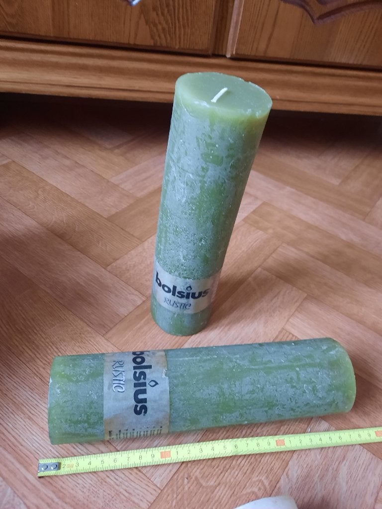 mooie nieuwe rustieken kaarsen 26cm hoogte Bolsius, Ophalen of Verzenden, Nieuw, Geel, Kaars