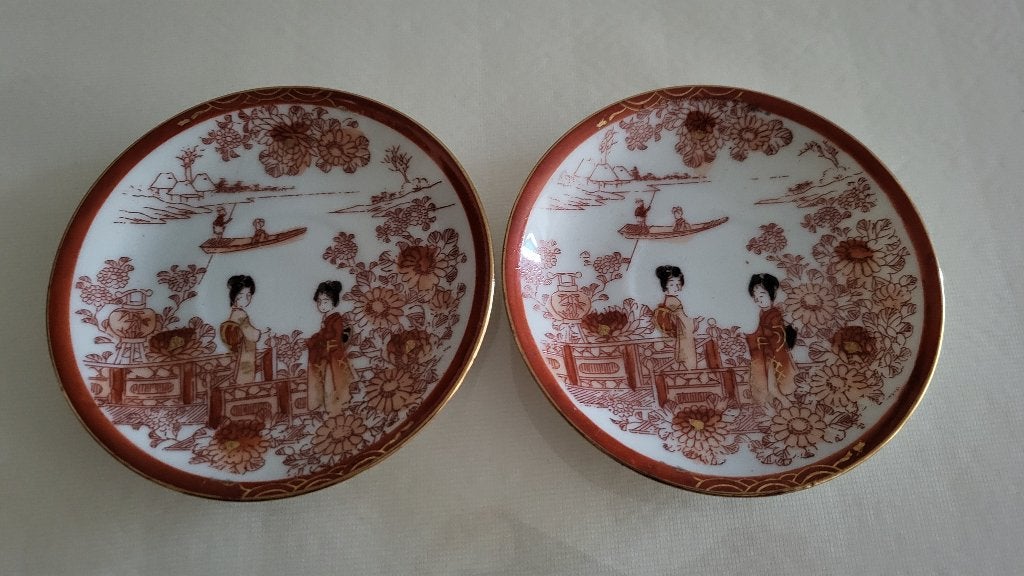Lot de 2 mini sous-tasses style japonais, Enlèvement, Sous-verre