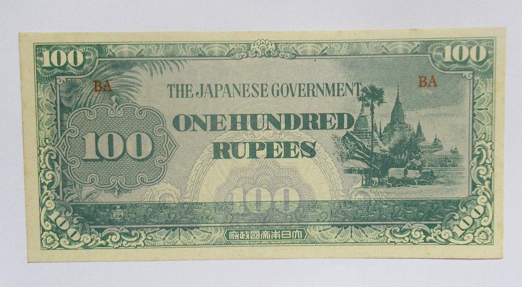 Birmanie 100 roupies 1944, Timbres & Monnaies, Envoi