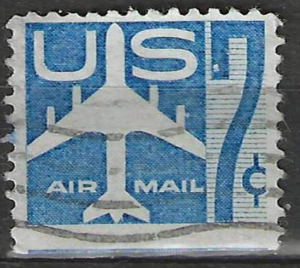 États-Unis 1958/1960 - Yvert 50 O PA - Avion signé (ST), Envoi, Affranchi