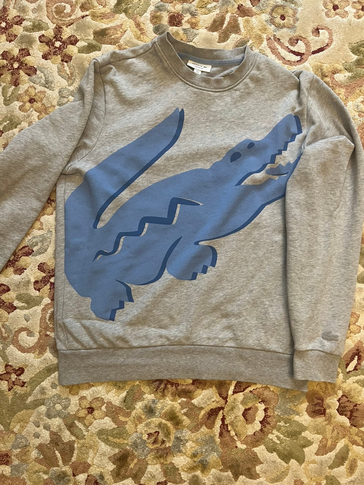 Pull lacoste gris et bleu, Enlèvement ou Envoi, Comme neuf, Bleu
