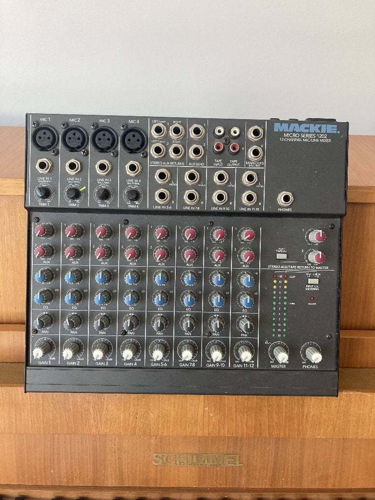 Mackie MS1202 mixer, Ophalen, Gebruikt, 10 tot 20 kanalen, Microfooningang