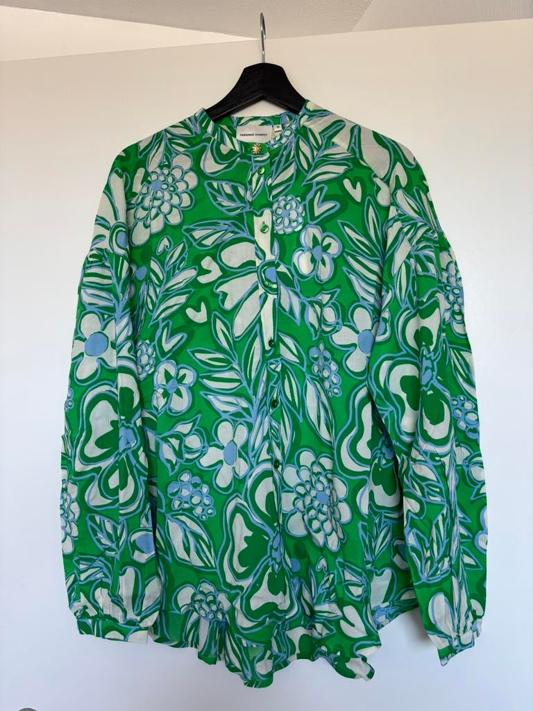 Zomerse blouse van Claudie Pierlot - oorspr. €120, Kleding | Dames, Ophalen of Verzenden, Nieuw, Maat 36 (S), Groen