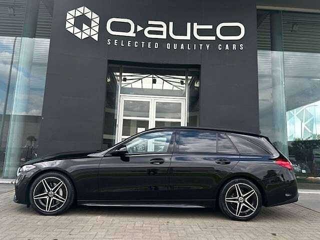 Mercedes-Benz C 180 Break AMG Line MHEV / MBUX+ / Pano Dak, Auto's, Automaat, Zwart, Zwart, Emergency brake assist