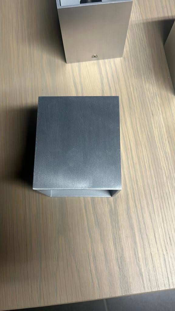 Opbouwspots lucide vierkant grijs, Ophalen, Zo goed als nieuw, Metaal of Aluminium, Plafondspot of Wandspot