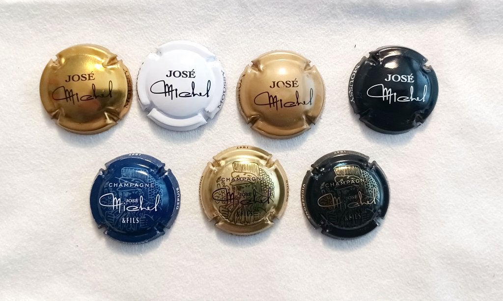 Champagnecapsules 7 X José Michel, Ophalen of Verzenden, Gebruikt