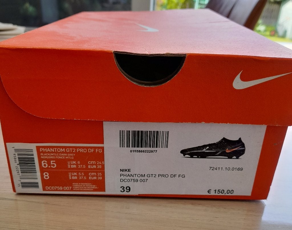 Chaussures de football Nike Phantom GT2 Pro DF FG -Taille 39, Sports & Fitness, Football, Enlèvement, Utilisé, Chaussures