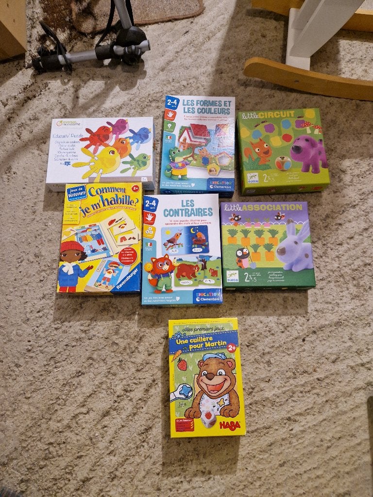 Lot puzzles et jeux éducatifs, Enlèvement, Utilisé, Autre