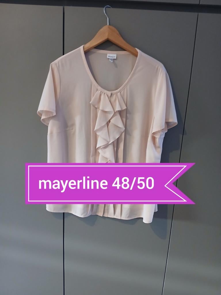 Blouze mayerline 48/50, Kleding | Dames, Blouses en Tunieken, Zo goed als nieuw, Maat 46/48 (XL) of groter, Roze, Verzenden