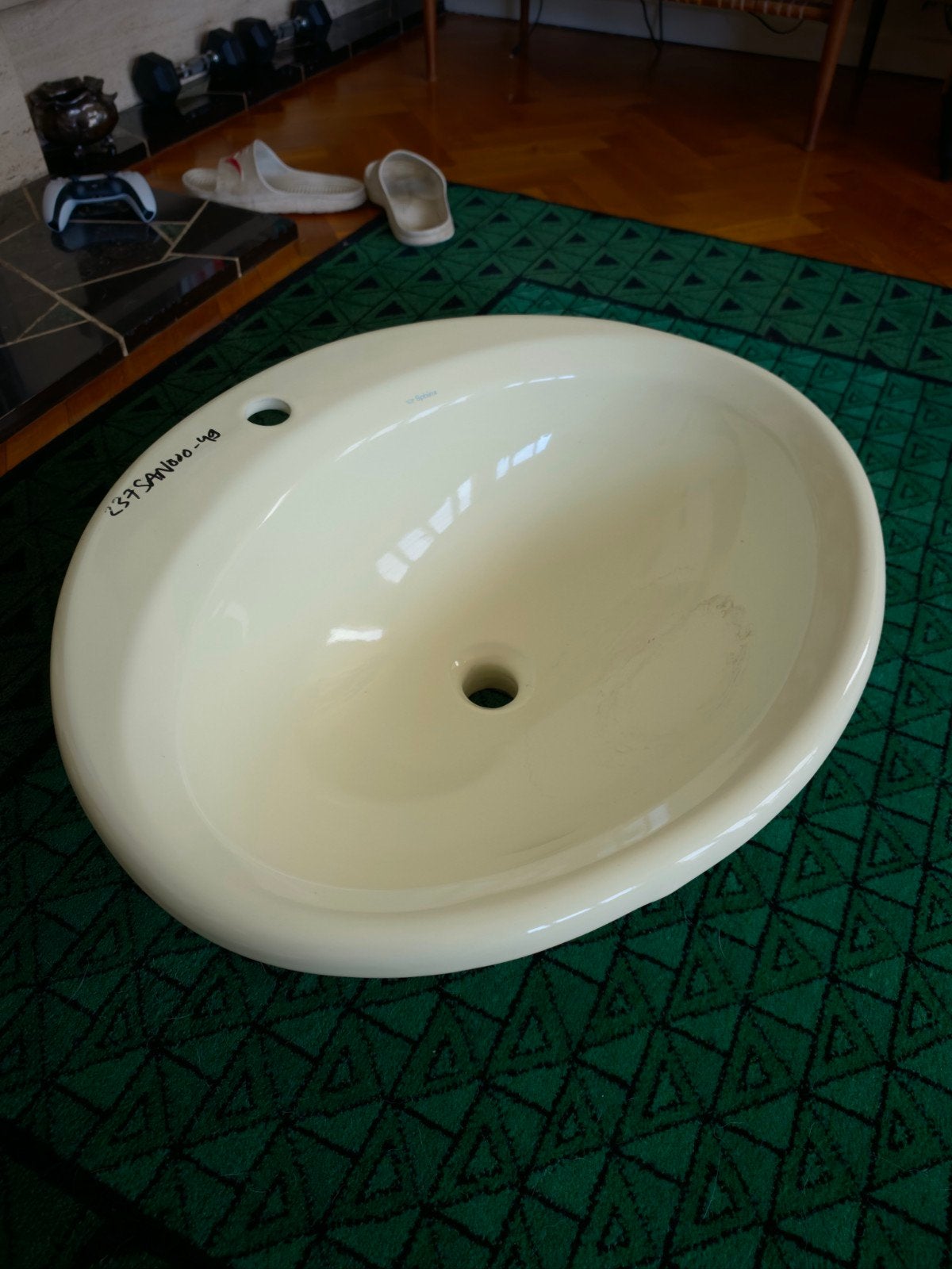 lavabo - poembak - wastafel geel - sphinx, Neuf, Lavabo ou Évier, Moins de 25 cm, Moins de 100 cm