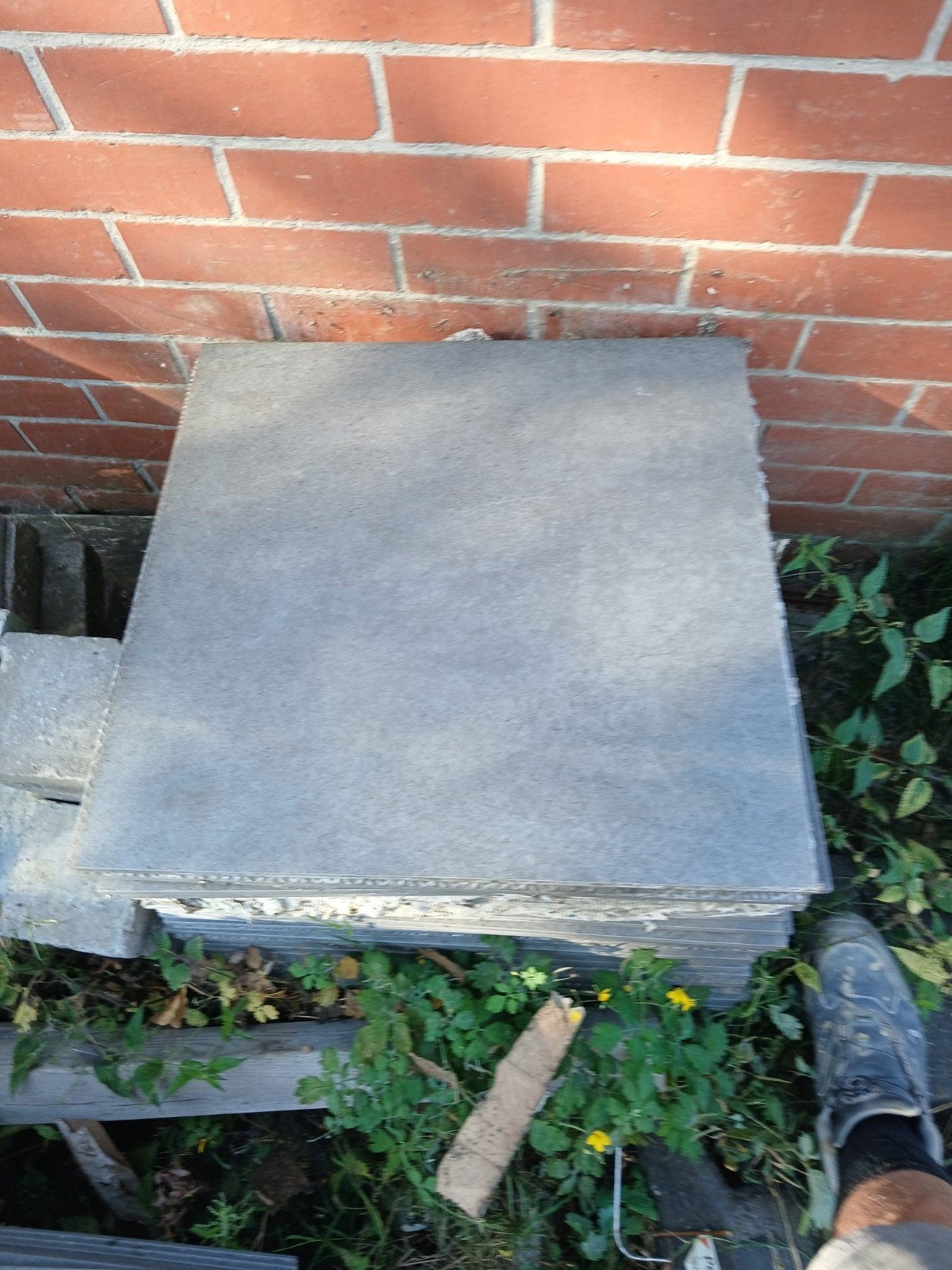 Tegels Grijze 6060, Tuin en Terras, Ophalen, Keramiek, Zo goed als nieuw, 10 m² of meer