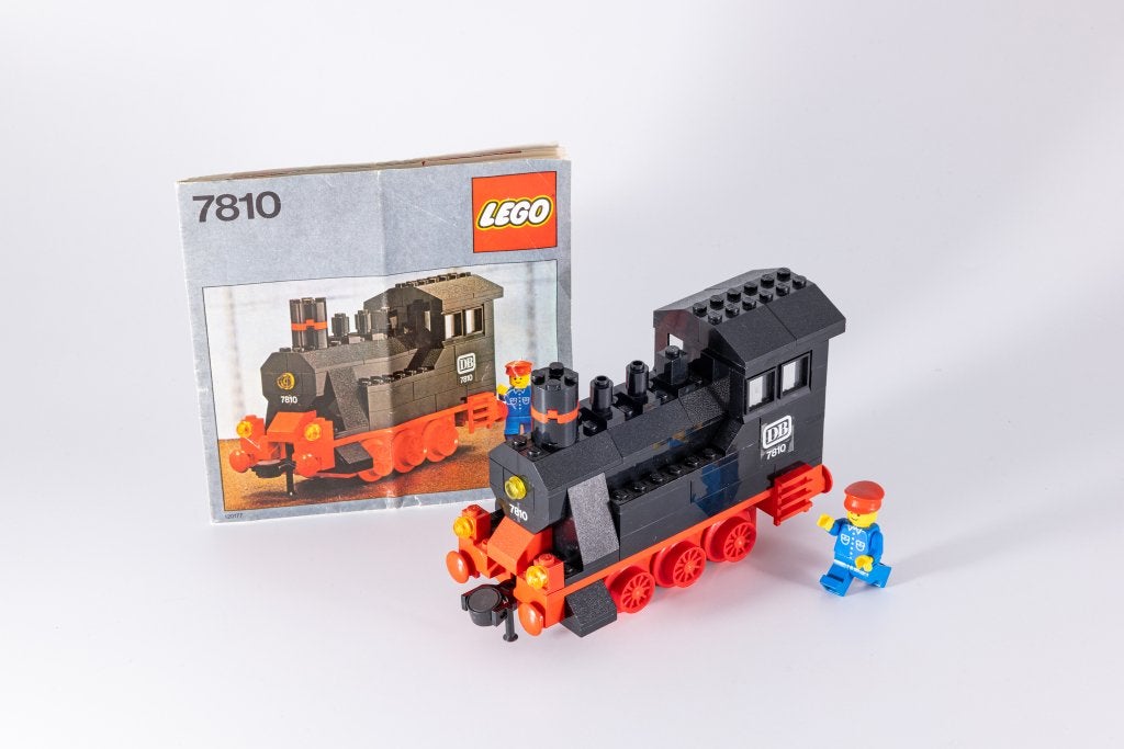 Moteur à vapeur LEGO 7810 Push-Along (1980) - avec manuel, Lego, Ensemble complet, Instructions incluses, Utilisé
