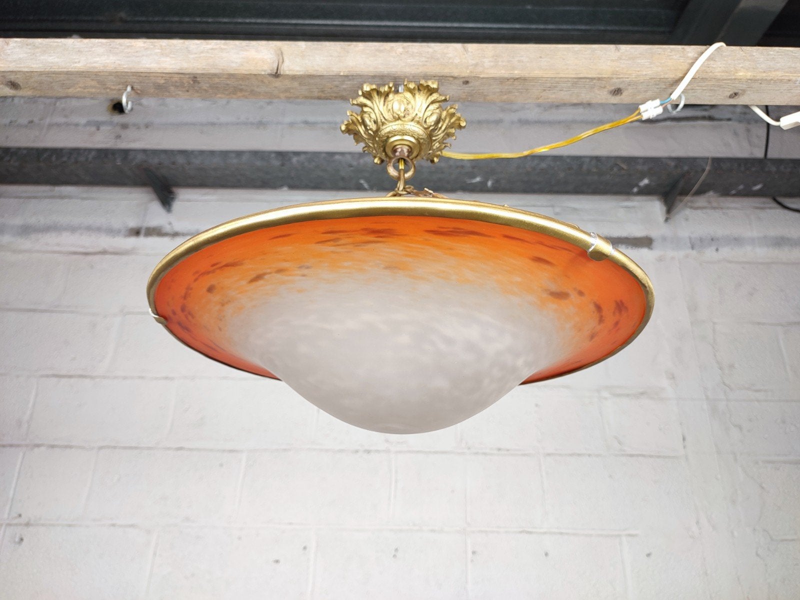 Glaspasta hanglamp Schneider, Antiquités & Art, Antiquités | Éclairage, Enlèvement ou Envoi