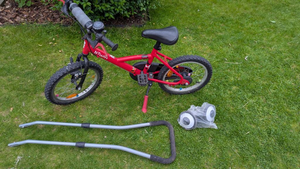 Kinderfiets 16" + zijwielen, Ophalen