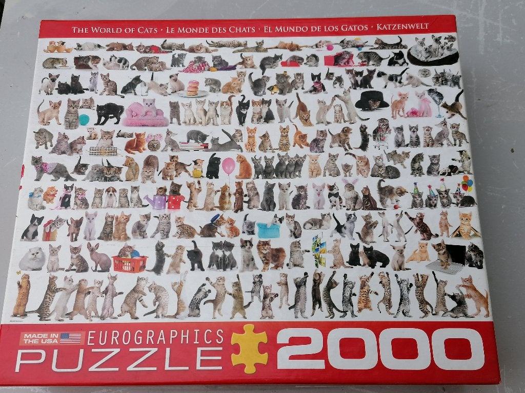 puzzel van katjes 2000 st, Hobby en Vrije tijd, Ophalen of Verzenden, Meer dan 1500 stukjes, Nieuw, Legpuzzel