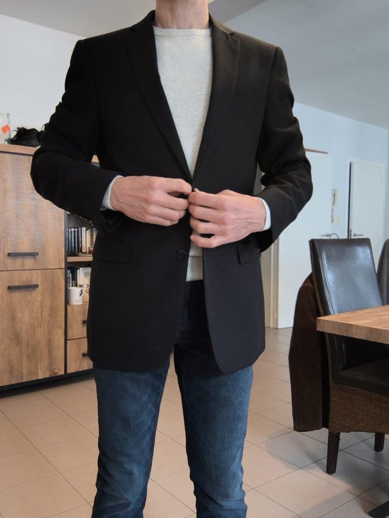Blazer, Kleding | Heren, Kostuums en vesten, Ophalen, Maat 52/54 (L), Zwart, Nieuw