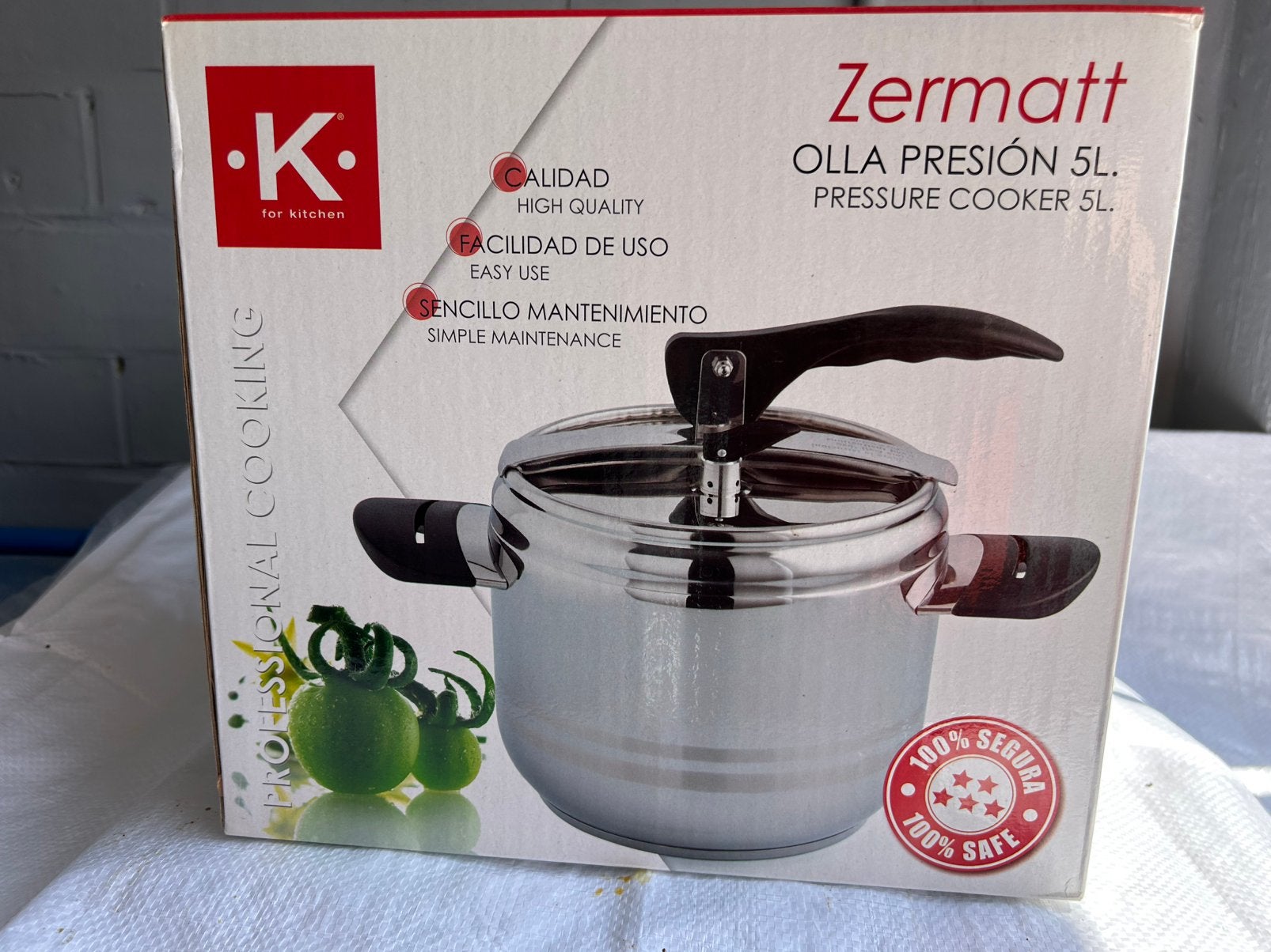 Snelkookpot - merk zermatt - 5 liter, Huis en Inrichting, Ophalen, Nieuw, Geschikt voor inductie, Overige merken