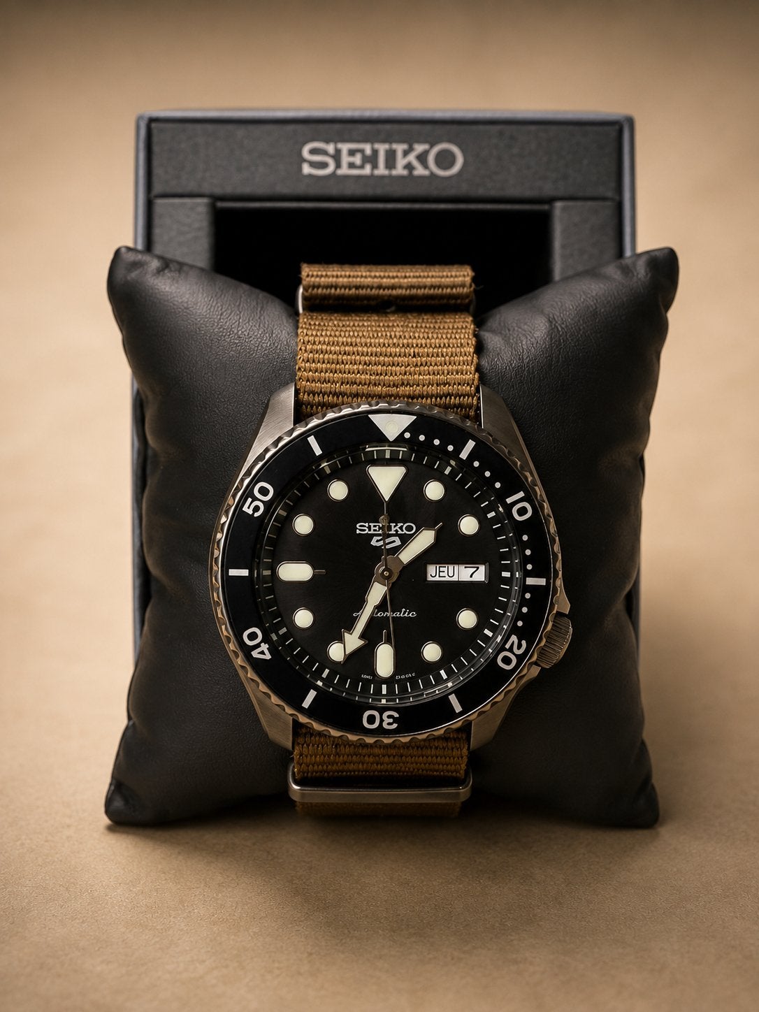 Seiko 5 Sports Automatic SRPD65K4 – Complete Set, Enlèvement, Comme neuf, Seiko