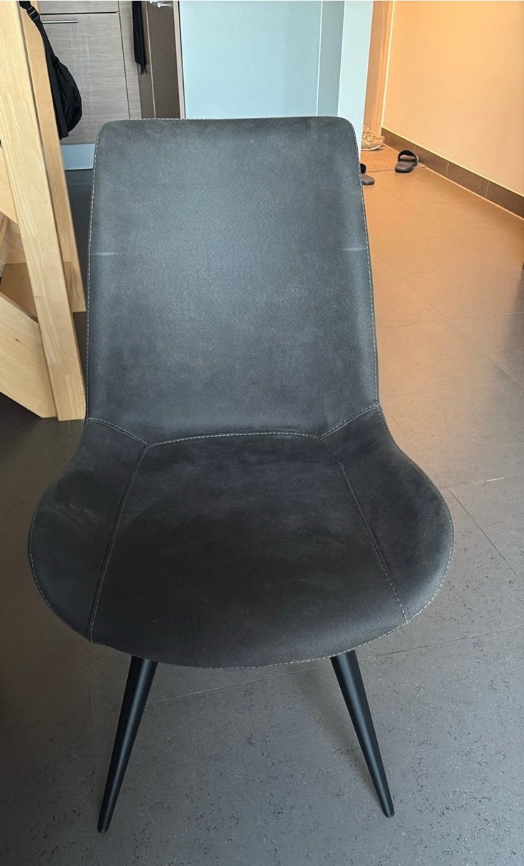 Eettafel stoelen - 4 stuks, Maison & Meubles, Gris, Comme neuf, Enlèvement, Modern