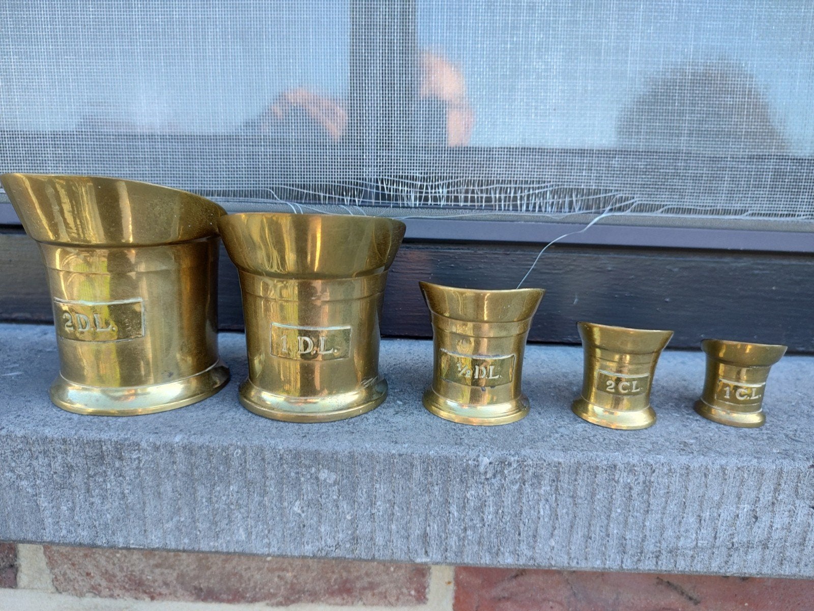 Koperen maatbekers., Ophalen of Verzenden