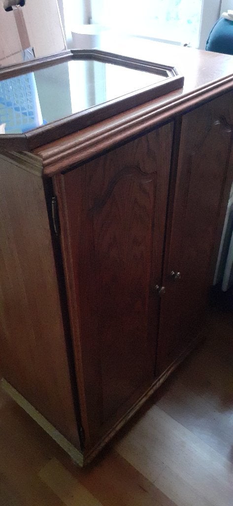 meuble à chaussures avec miroir, Enlèvement, Comme neuf, Middenbruin hout landelijk