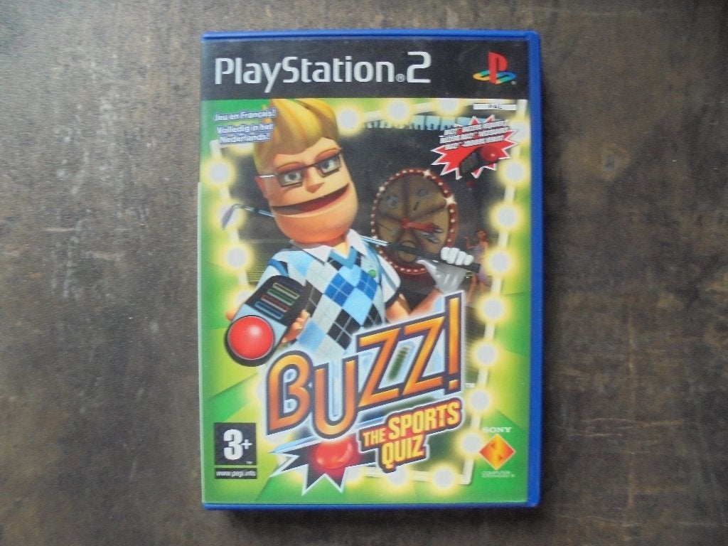 Buzz The Sports Quiz voor PS2 (zie foto's) IV, Games en Spelcomputers, Games | Sony PlayStation 2, Puzzel en Educatief, Gebruikt