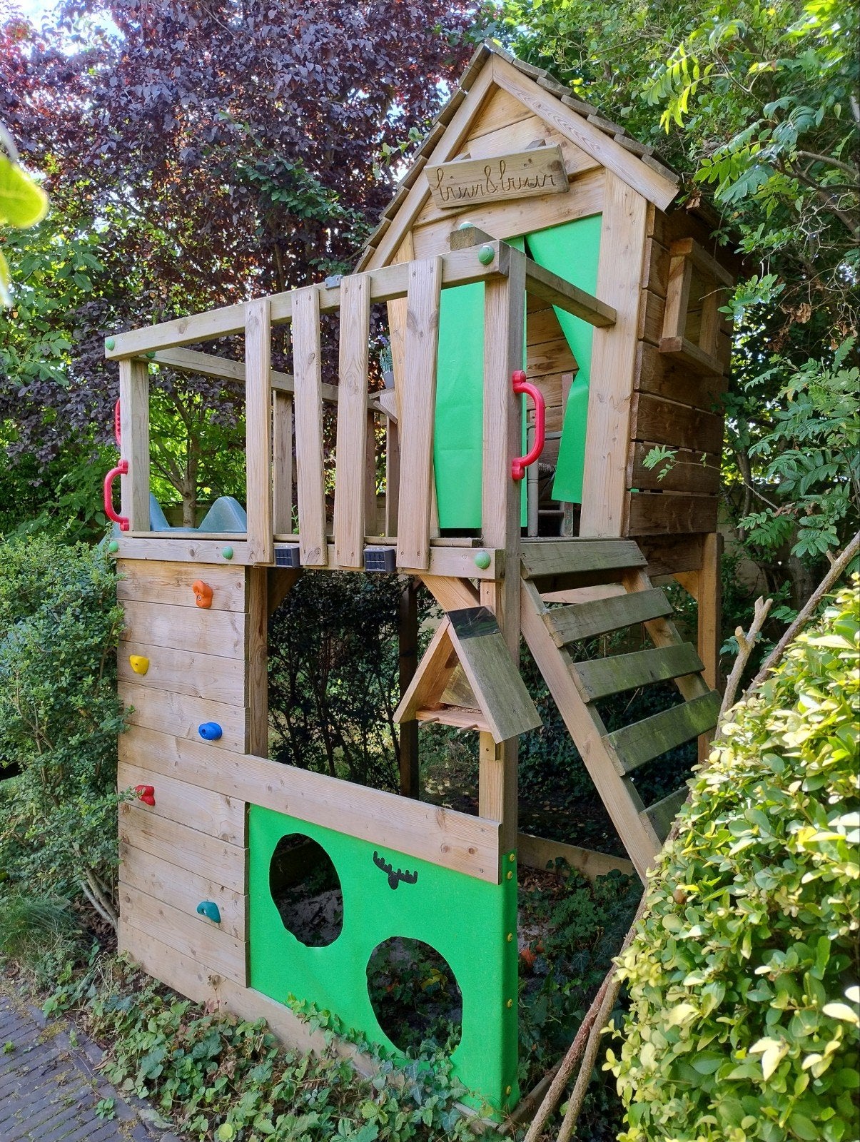 speelhuis fatmoose happy home hot xxl, Kinderen en Baby's, Speelgoed | Buiten | Speelhuisjes, Ophalen, Gebruikt, Hout