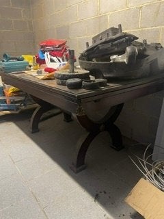 Table et Meubles à donner, 150 à 200 cm, Carré, Enlèvement, Utilisé