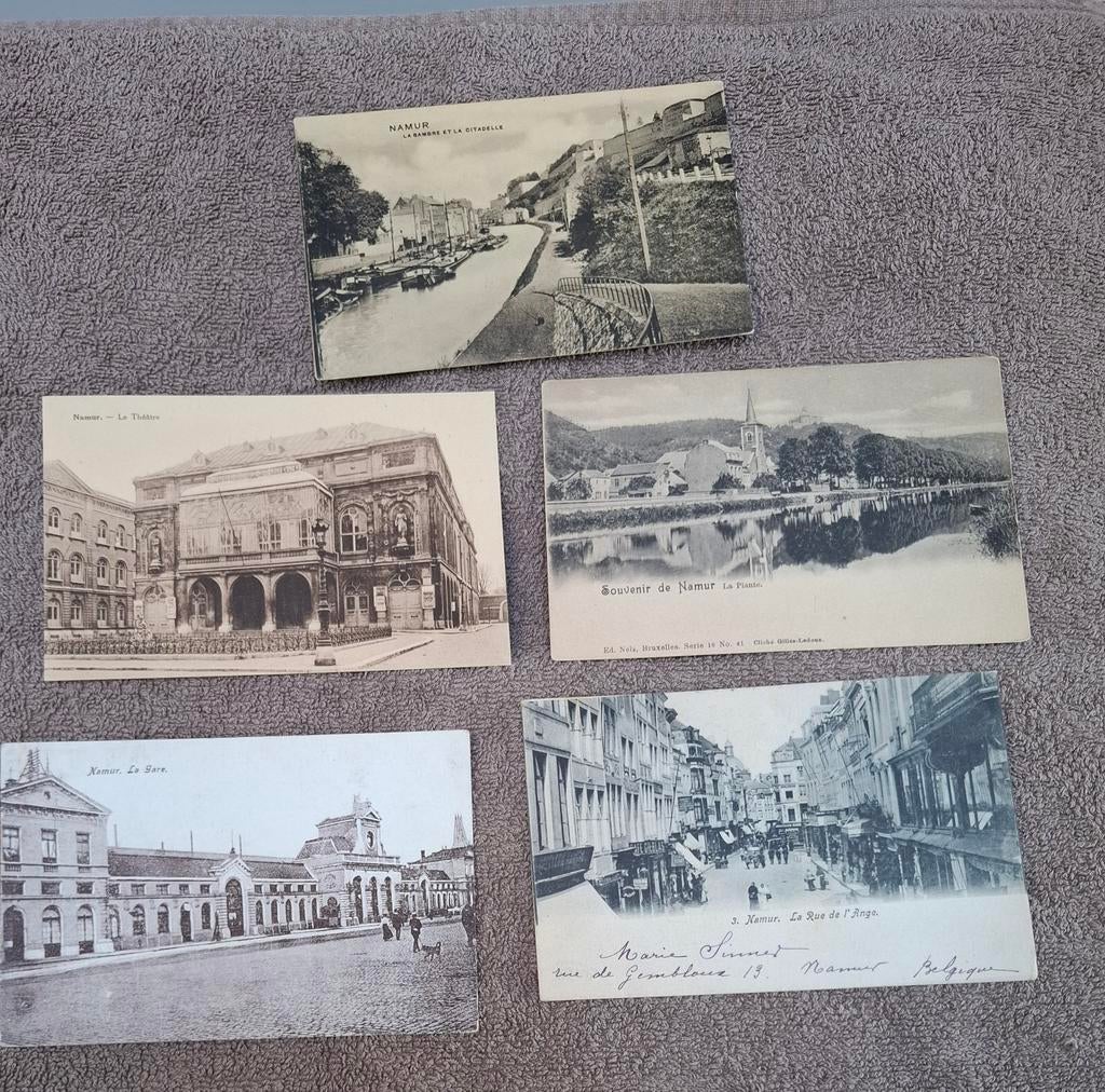 Namur. Lot de 5 cartes postales, Collections, Enlèvement ou Envoi, Namur