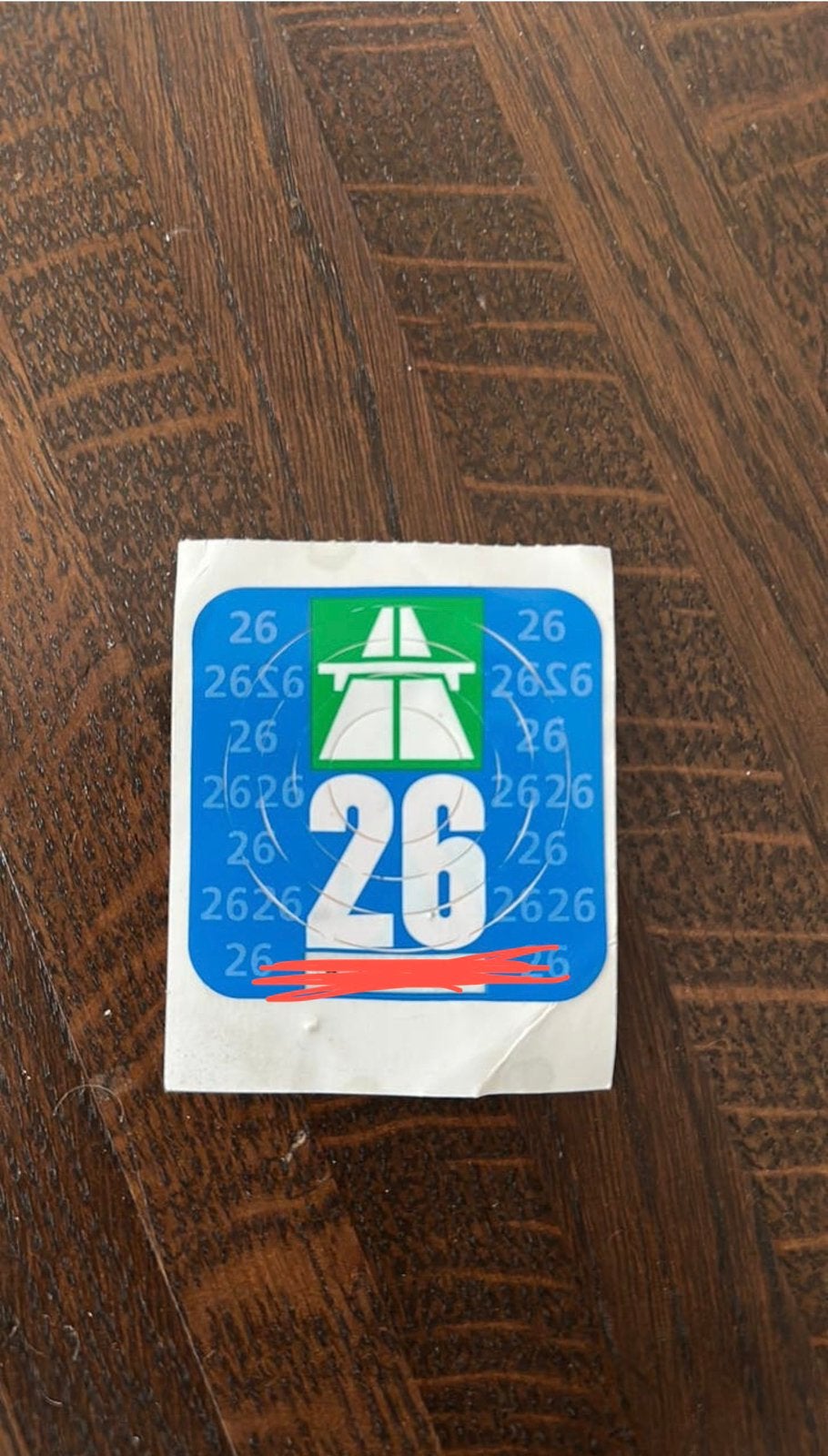 Vignette routière 26 pour la Suisse