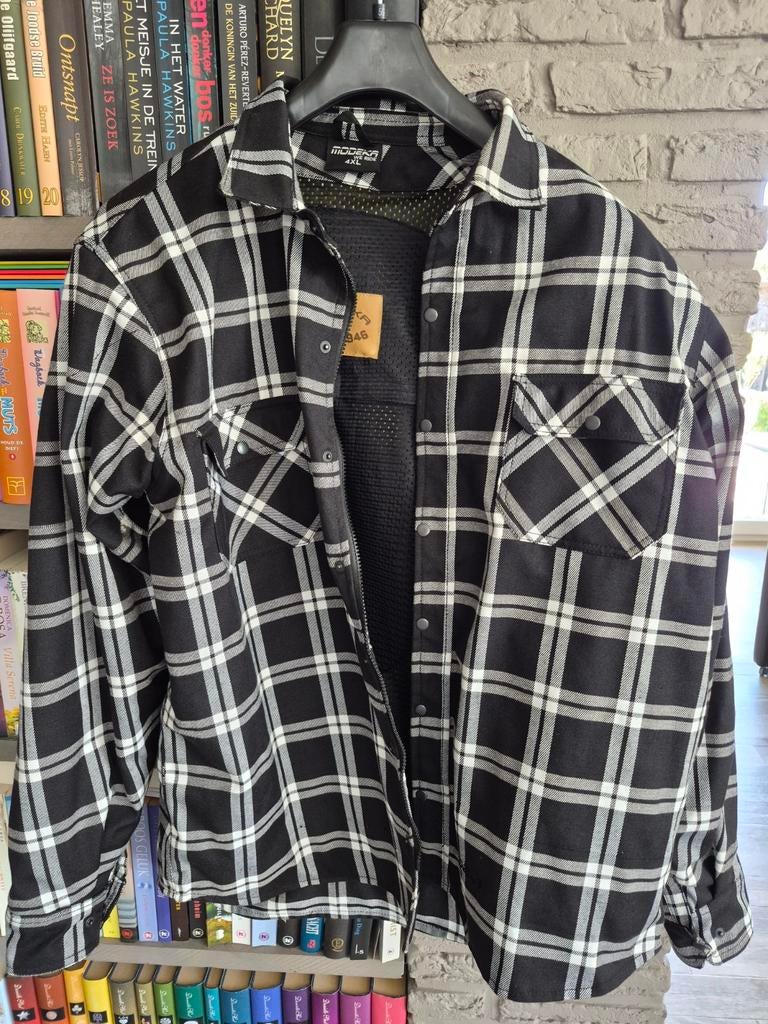 MODEKA Colden Shirt Zwart-Wit, Motos, Vêtements | Vêtements de moto, Enlèvement