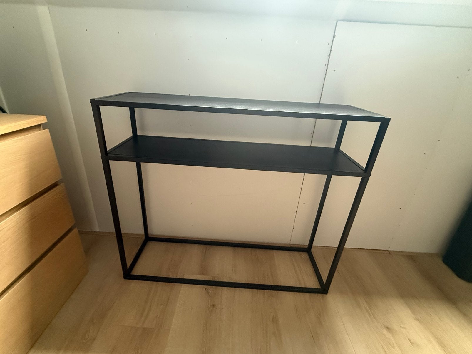Table murale en bois et métal noir, 25 à 50 cm, 50 à 100 cm, Comme neuf, Enlèvement