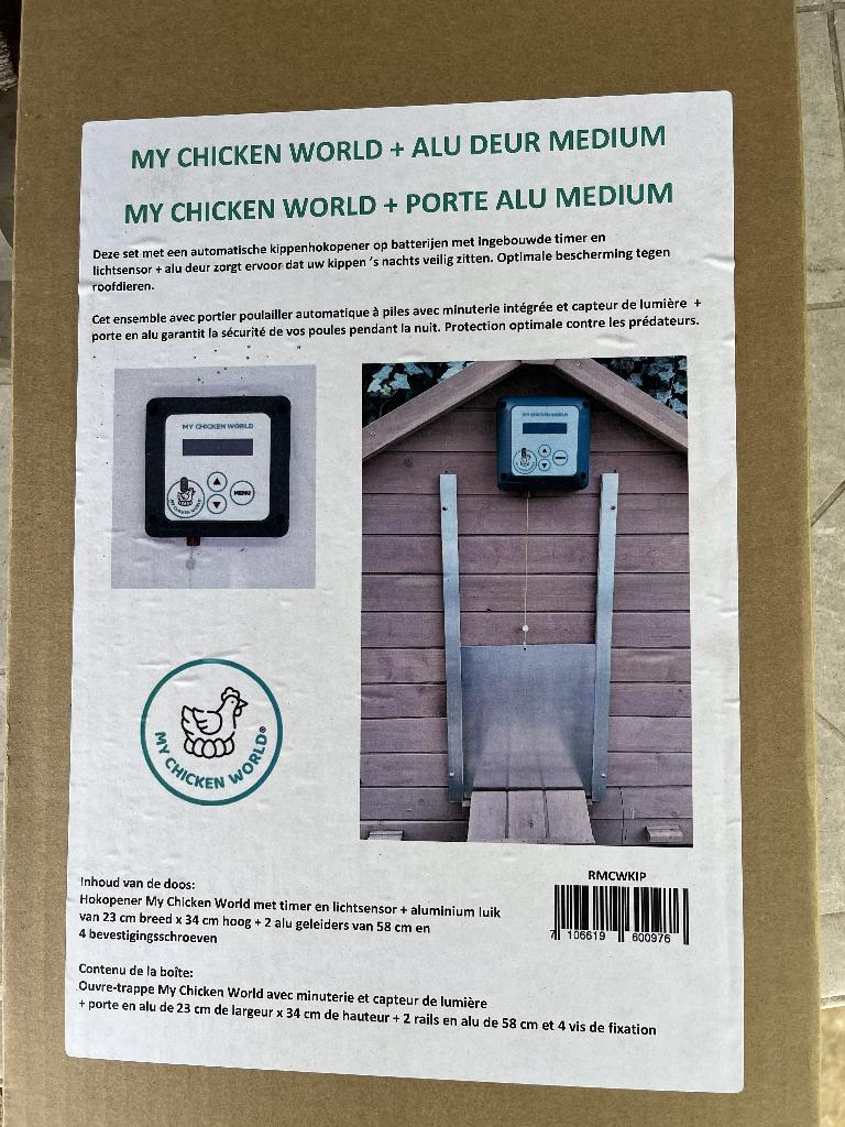 Automatische hokopener mychicken world, Ophalen, Nieuw, Kippenhok of Kippenren