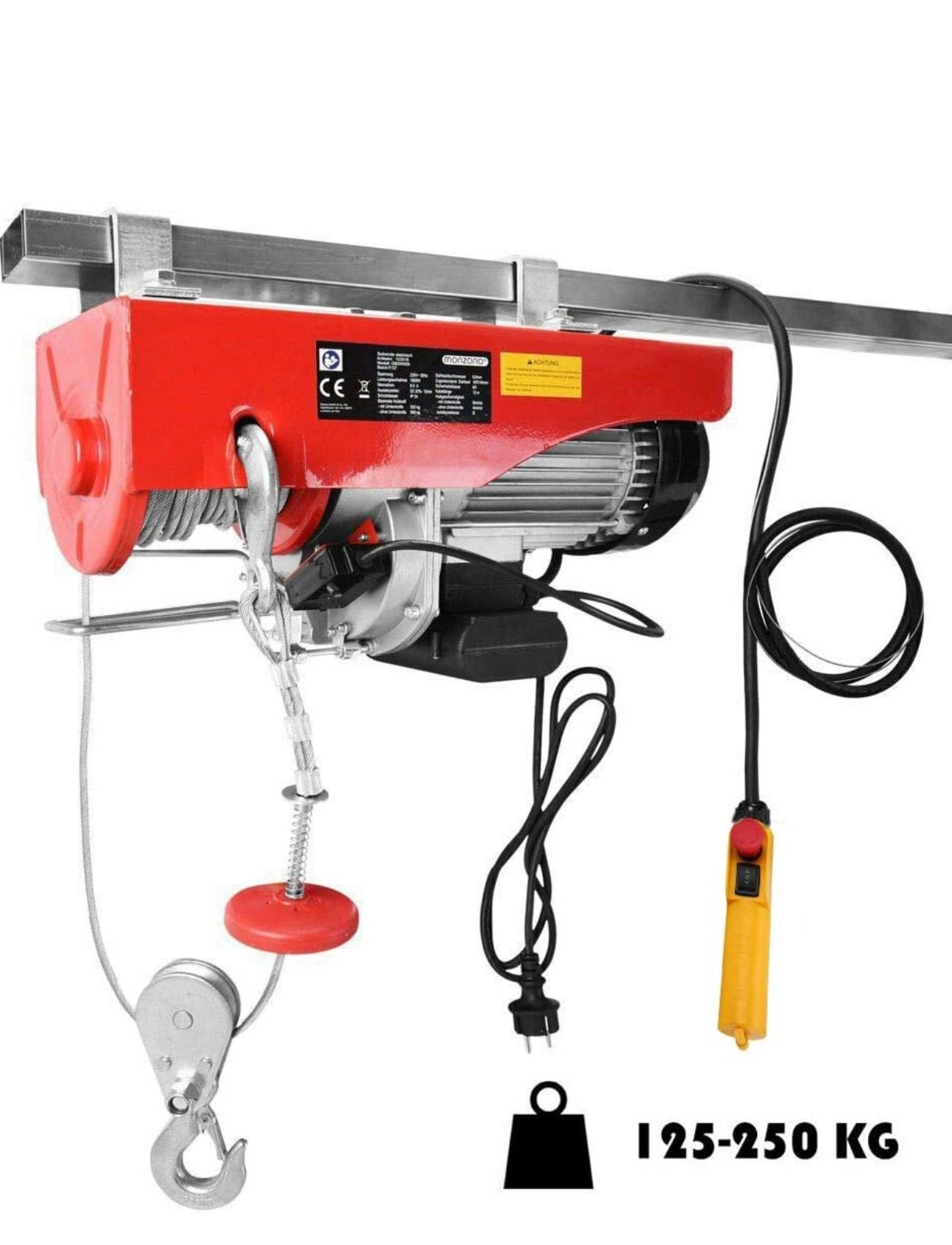 250 kg elektrische lier, Ophalen, Nieuw, Elektrisch
