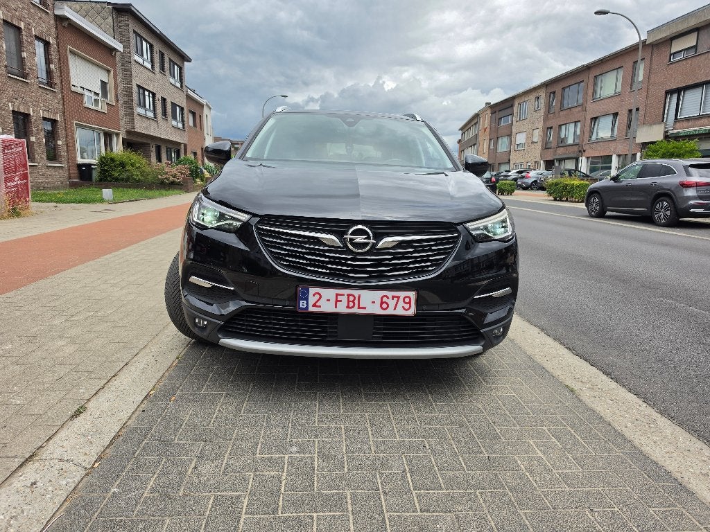 Opel Grandland X 1.2 Turbo automaat - vol opties - trekhaak, Autos, Achat, Euro 6, Entretenue par le concessionnaire, Noir