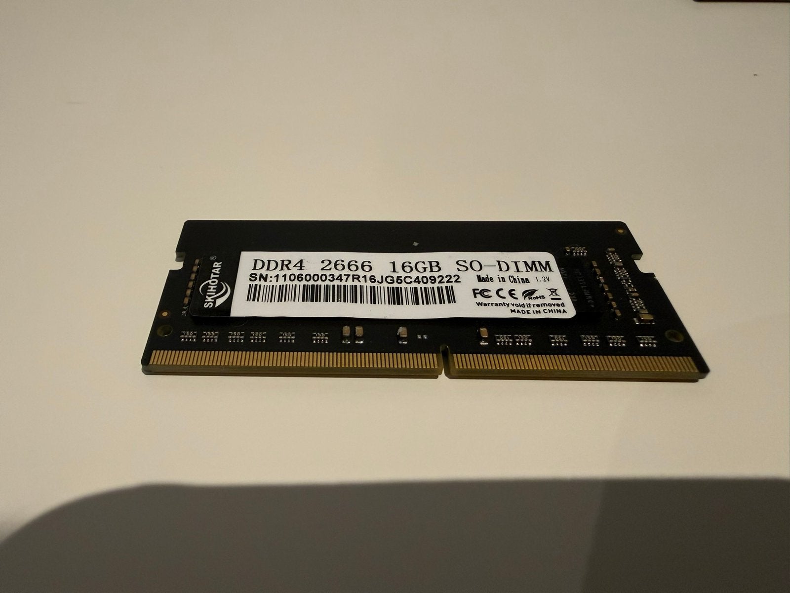 16GB DDR4 2666 SO-DIMM RAM Geheugen SK hynix, DDR4, Nieuw, Ophalen of Verzenden, Laptop