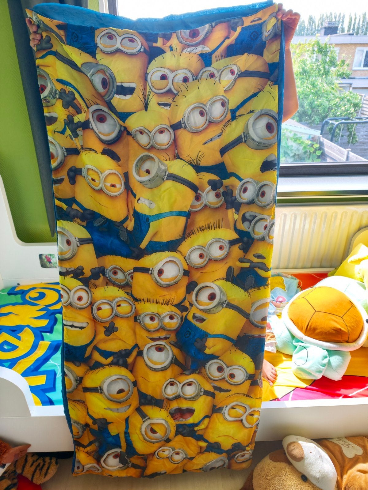 Kinder slaapzak van minions, Ophalen