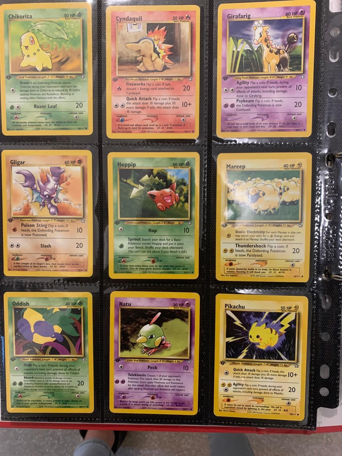 Pokémon vintage 1st edition Neo Genesis kaarten, Ophalen