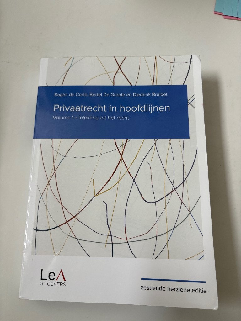 Privaatrecht in hoofdlijnen - volume 1 en 2, Boeken, Ophalen of Verzenden, Zo goed als nieuw, Hoger Onderwijs