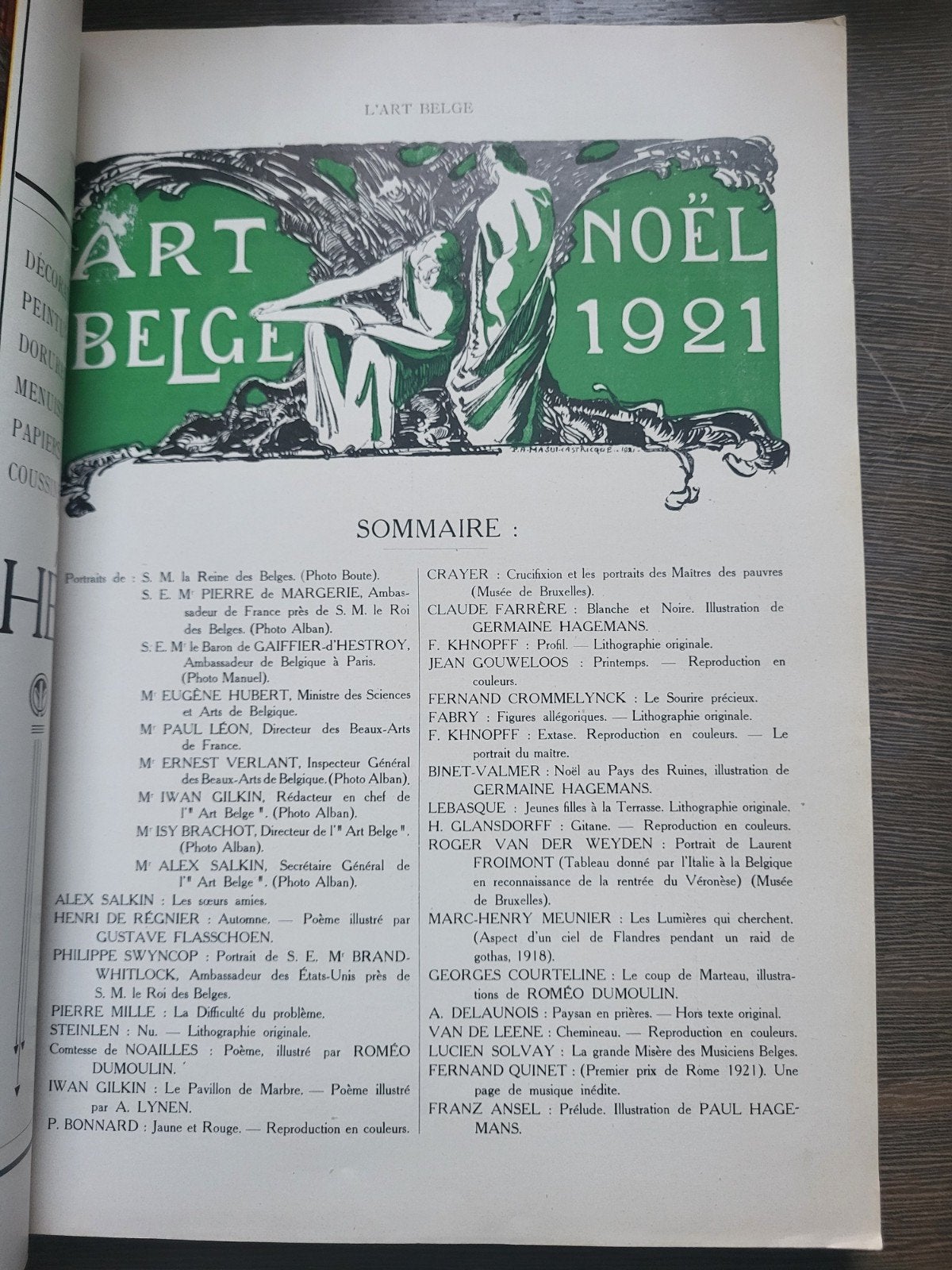 L'Art Belge noël 1921, Ophalen of Verzenden