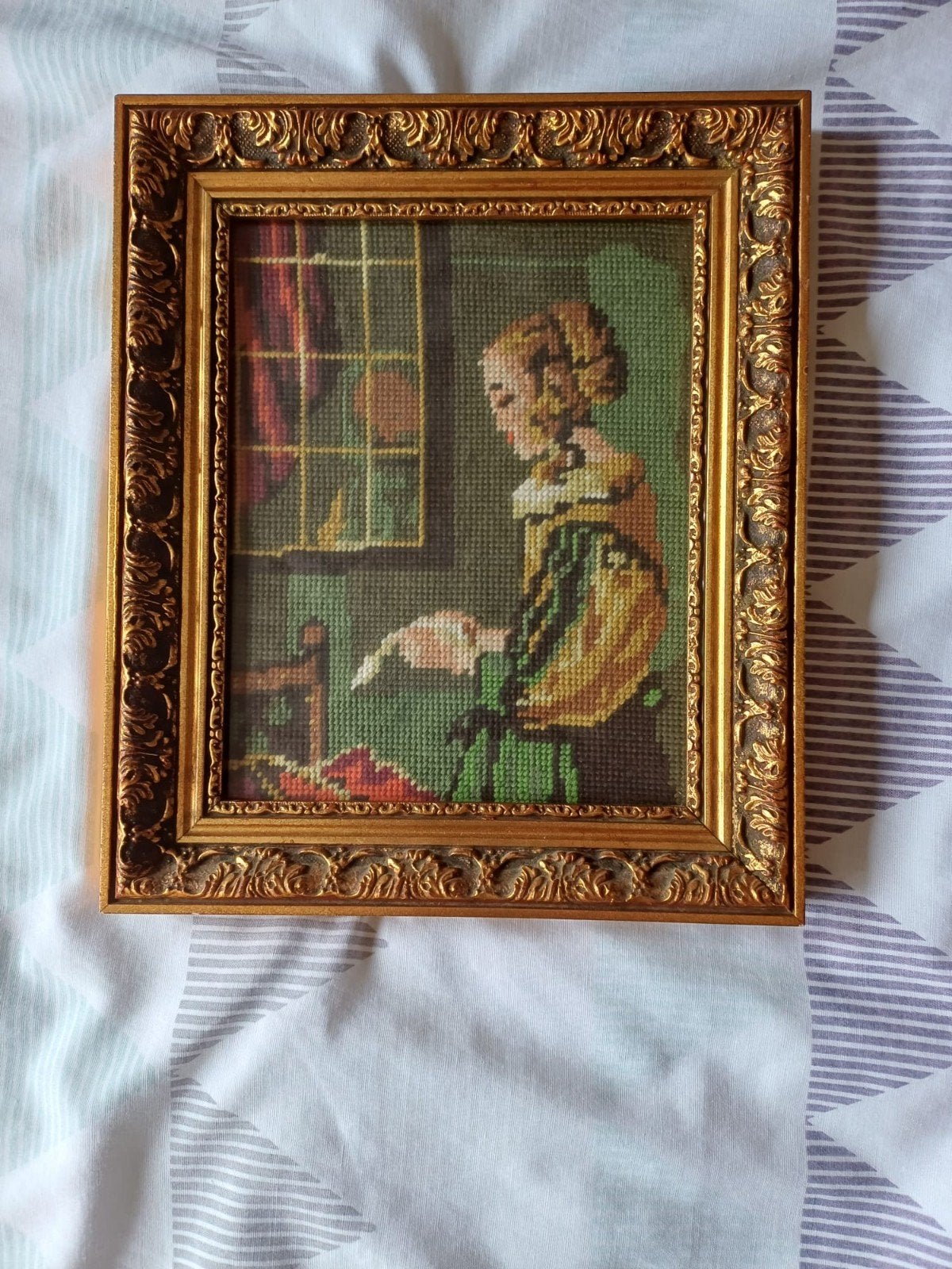 Kader of lijst met handwerk erin, Antiek en Kunst, Ophalen of Verzenden