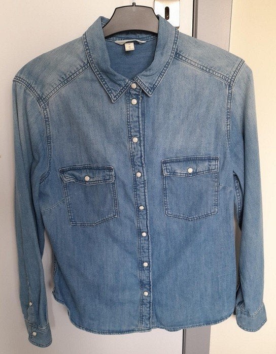 Jeanshemd H&M nieuw met pitsers, Vêtements | Femmes, Blouses & Tuniques, H&M, Enlèvement ou Envoi, Bleu, Taille 42/44 (L)
