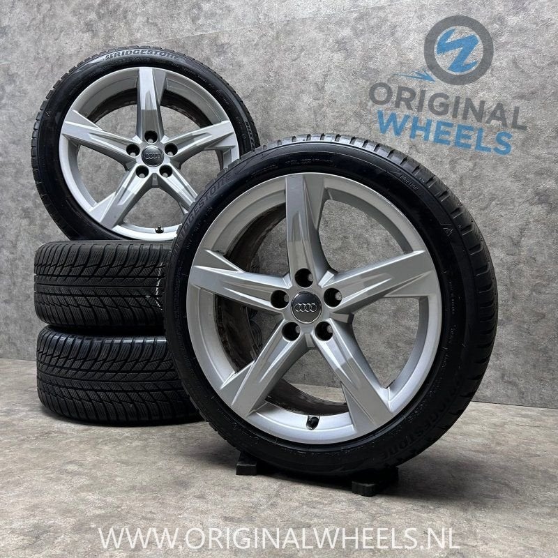 18 inch originele velgen + winterbanden Audi A4 B9 B8 80A601, Auto-onderdelen, 18 inch, Gebruikt, -, -