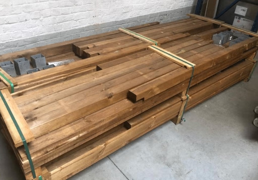 carport L. 5 x B. 3 m HOUT, Ophalen, Gebruikt, Carport
