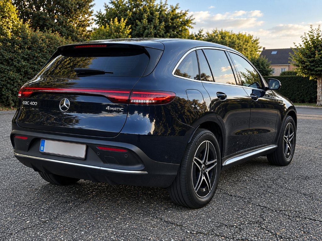 Mercedes EQC400 AMG FULL 39.000 km garantie 1/2029, Autos, Cuir, Achat, Entretenue par le concessionnaire, Noir