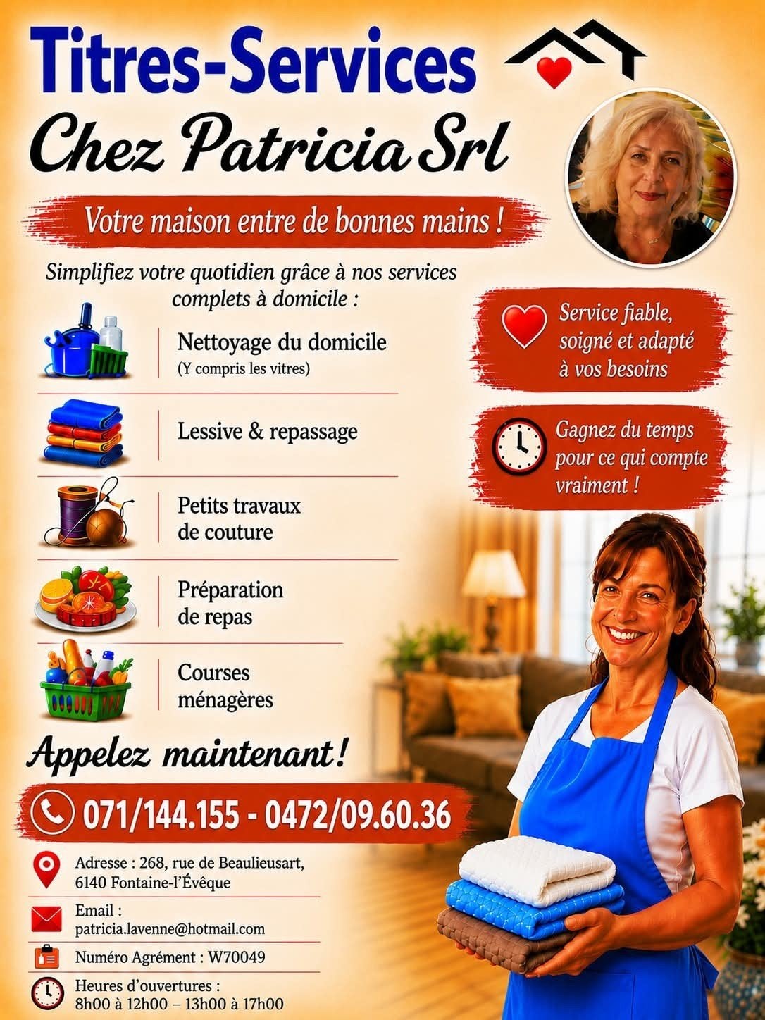 Offre d’emploi – Aide-ménagère Titres-Services (H/F/X), Offres d'emploi