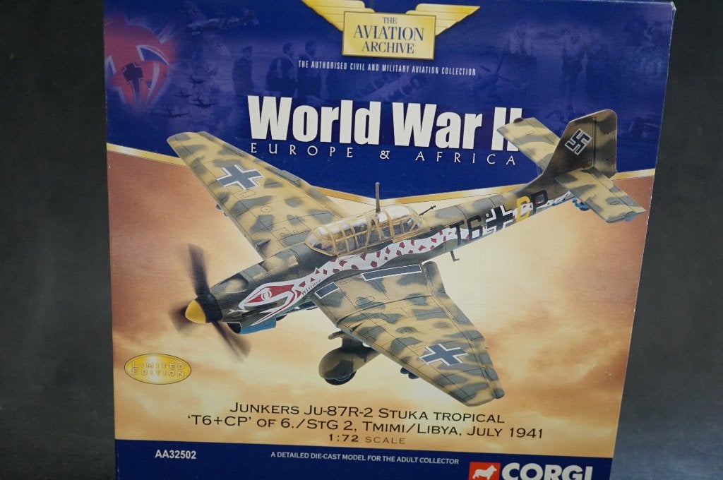 Bombardier Corgi Junkers Stuka - Libye 1941 - 1/72 - TOP, Enlèvement ou Envoi