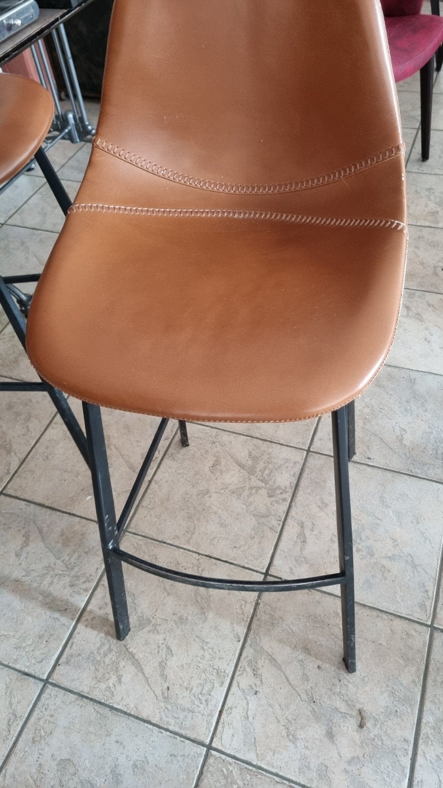 Barstoelen lederlook camelkleur, Ophalen