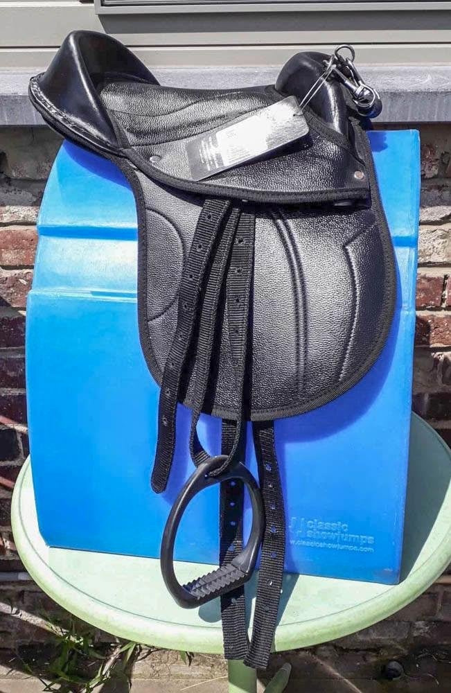 Shetty paardrijzadel voor  kinderen  - zwart 10 inch, Ophalen of Verzenden, Nieuw
